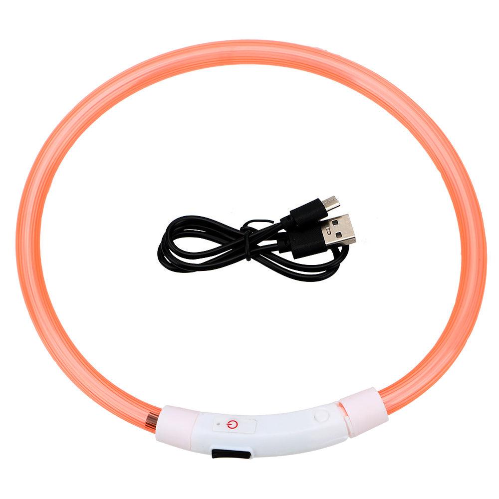 LED Glow Dog Collar – USB Rechargeable Safety Collar with 3 Flash Modes