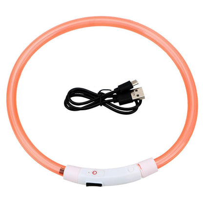 LED Glow Dog Collar – USB Rechargeable Safety Collar with 3 Flash Modes