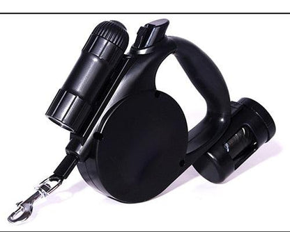 NightWalk LED Retractable Dog Leash — 4.5M with Waste Bag Dispenser