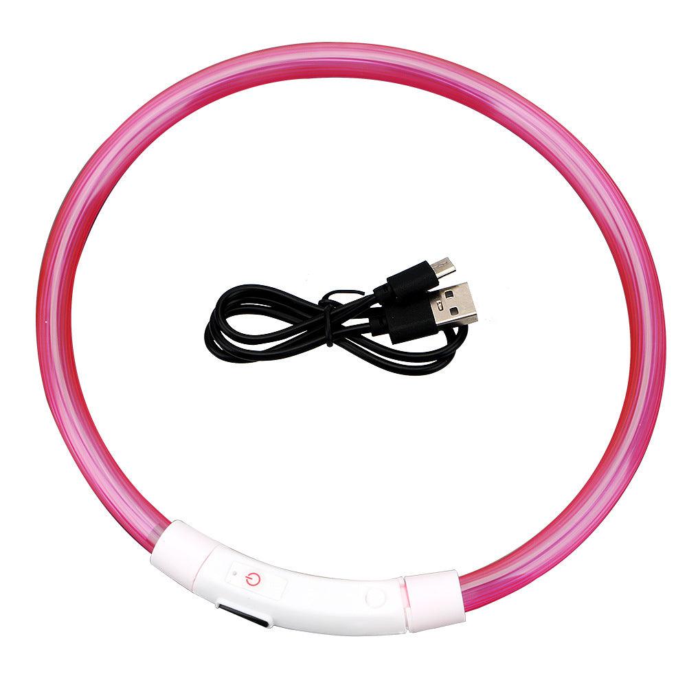 LED Glow Dog Collar – USB Rechargeable Safety Collar with 3 Flash Modes