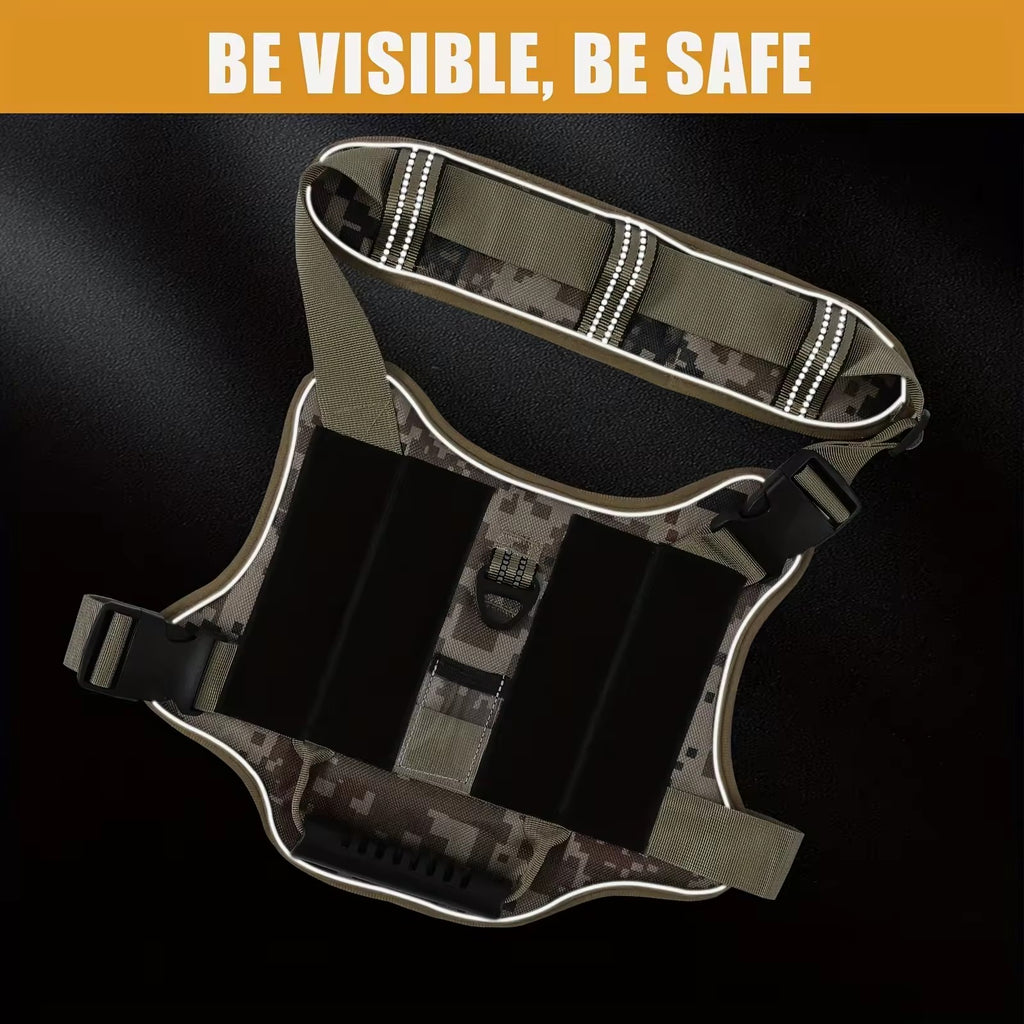 Tactical Service Dog Harness With Handle, No-Pull Adjustable Reflective Pet Vest