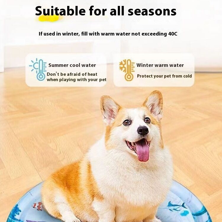 Summer Cooling Pet Water Bed Cushion Ice Pad Dog Sleeping Square Mat For Puppy D