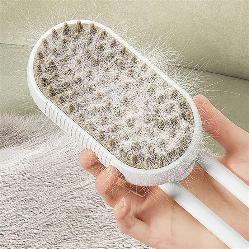 Cat Steam Brush Steamy Dog Brush 3 In 1 Electric Spray Cat Hair Brushes For Mass