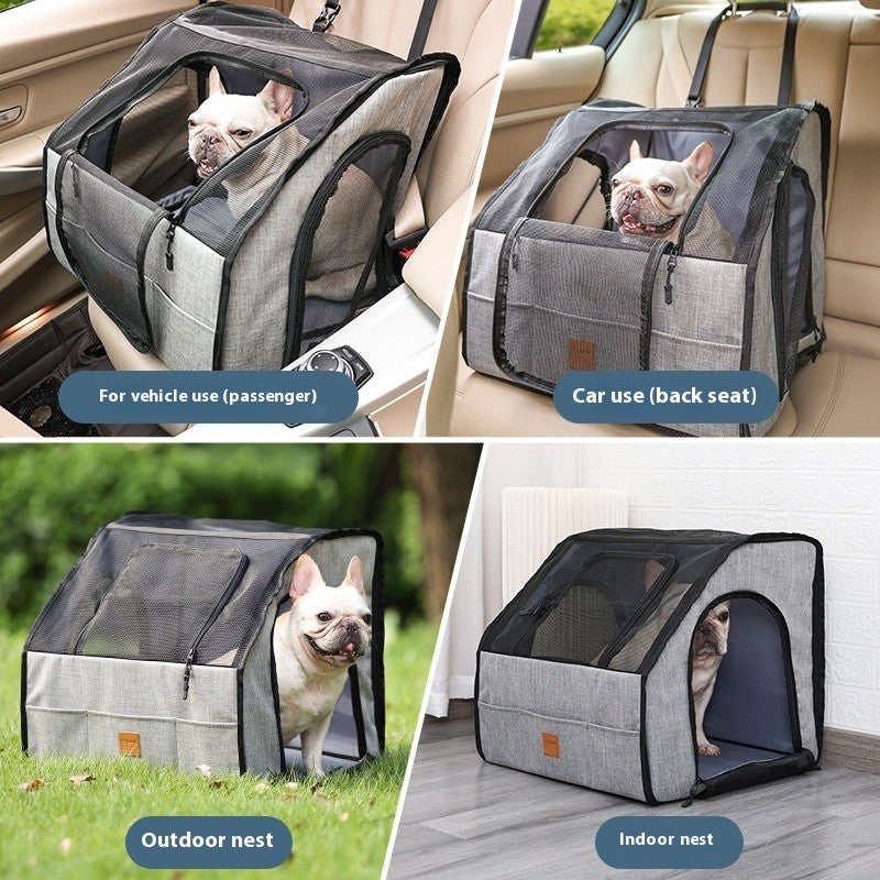 Portable Foldable Car Waterproof And Hard-wearing Pet Cage Waterproof Thickened 