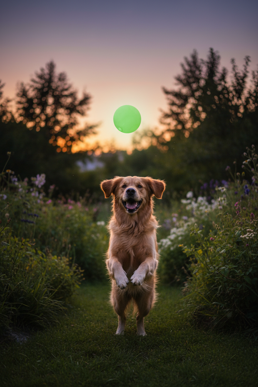Glow in the Dark Dog Toy Ball – Floatable Fetch & Chew Toy