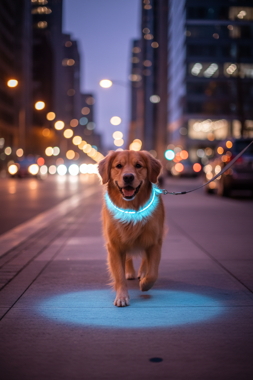 LED Glow Dog Collar – USB Rechargeable Safety Collar with 3 Flash Modes